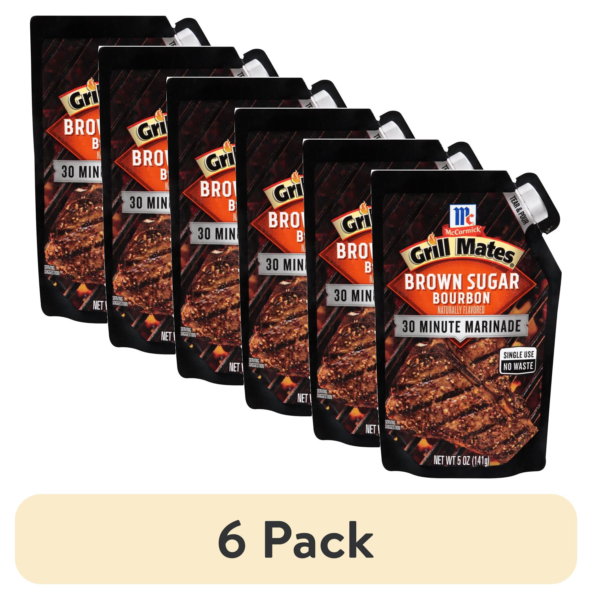 (6 pack) McCormick Grill Mates Brown Sugar Bourbon Single Use Marinade
