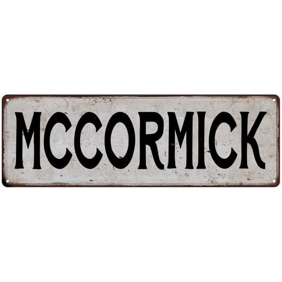 MCCORMICK Vintage Look Rustic Chic Metal Sign 8x24 108240036946