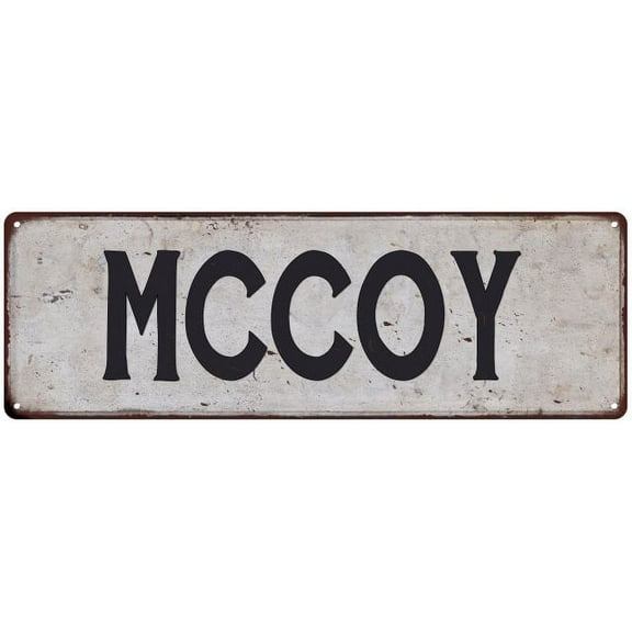 MCCOY Vintage Look Gift Rustic Chic Metal Sign 6x18 206180036203