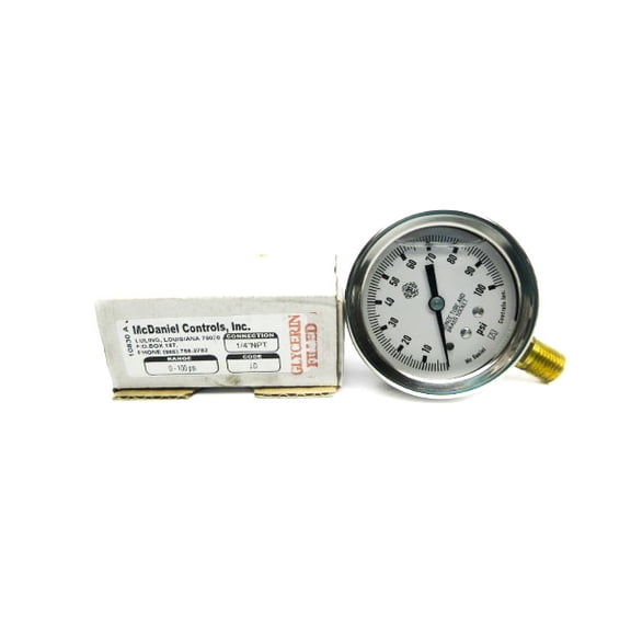 MCDANIEL CONTROLS JD 0-100PSI 1/4" NSMP