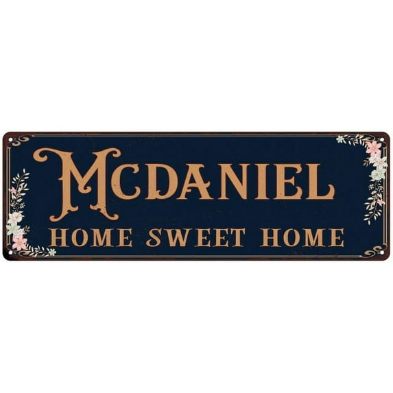 MCDANIEL Home Sweet Home Victorian Gift 6x18 Metal Sign 206180046864