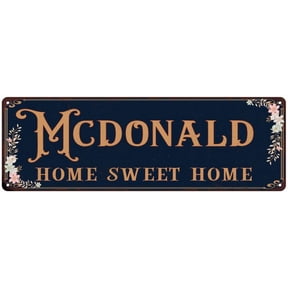 MCDONALD Home Sweet Home Victorian Gift 6x18 Metal Sign 206180046844