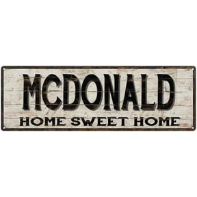 MCDONALD Rustic Home Sweet Home Sign Gift 6x18 Metal Decor 206180084127