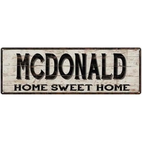 MCDONALD Rustic Home Sweet Home Sign Gift 8x24 Metal Decor 108240084127