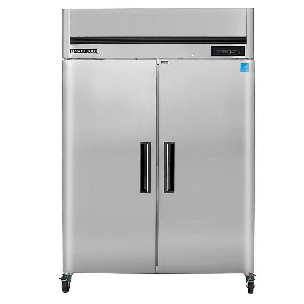 Maxx Cold 54" Stainless Steel Double Door Top Mount Freezer