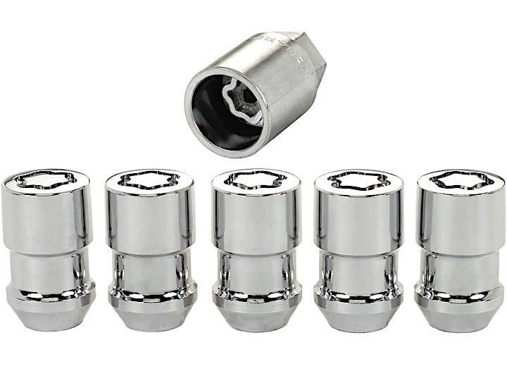 WHEEL LOCKS, Wheel Lock Set, 24537, Chrome Finish, Conical Seat