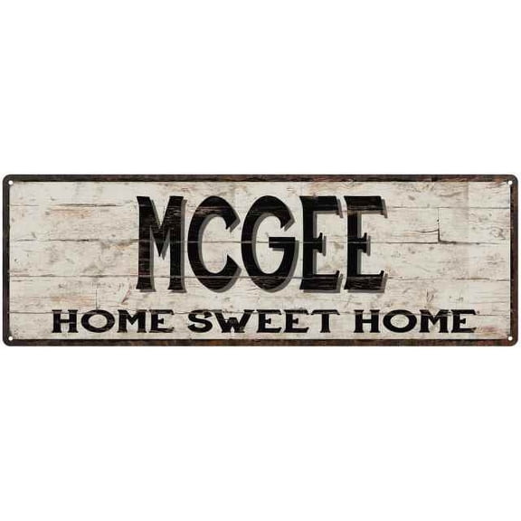 MCGEE Rustic Home Sweet Home Sign Gift 6x18 Metal Decor 206180084404