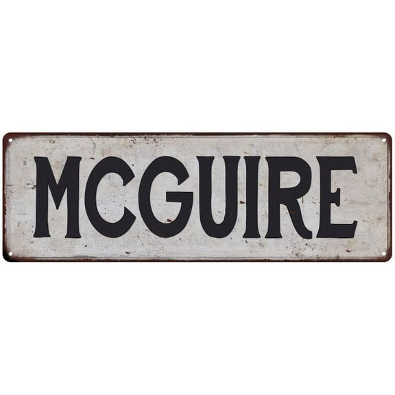 MCGUIRE Vintage Look Gift Rustic Chic Metal Sign 6x18 206180036718