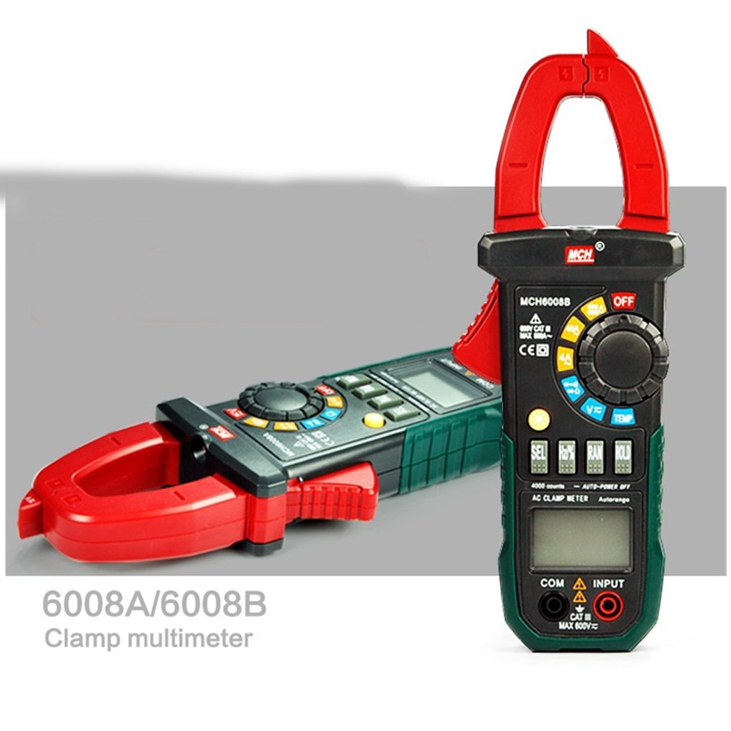 MCH-6008AB Digital Clamp Type Multimeter AC DC Measurable Temperature Frequency Capacitance Clamp Meter