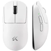 MCHOSE A7V2 Ultra Tri-Mode Lightweight Gaming Mouse, Dual 8K Wired/Wireless, PAW3950TI, 500mAh - White