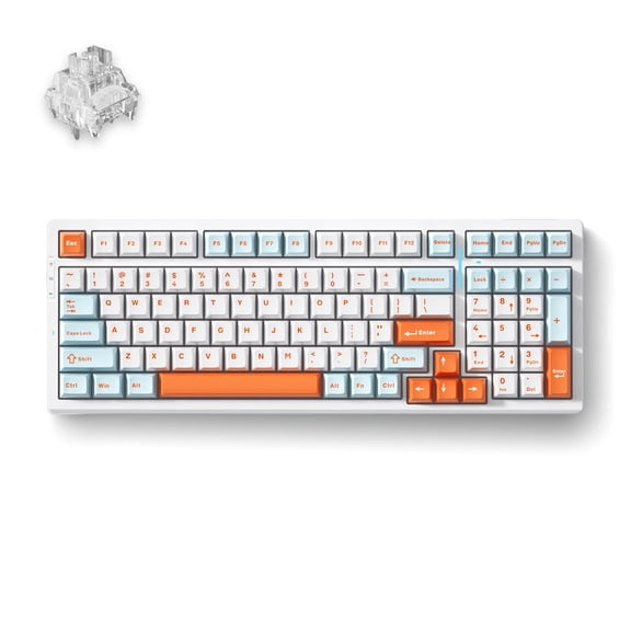 MCHOSE G98 Wireless Mechanical Keyboard 98% Gaming Office Gasket Mounted RGB Backlit 2.4GHz/BT/Wired Tri-Mode Hot Swappable