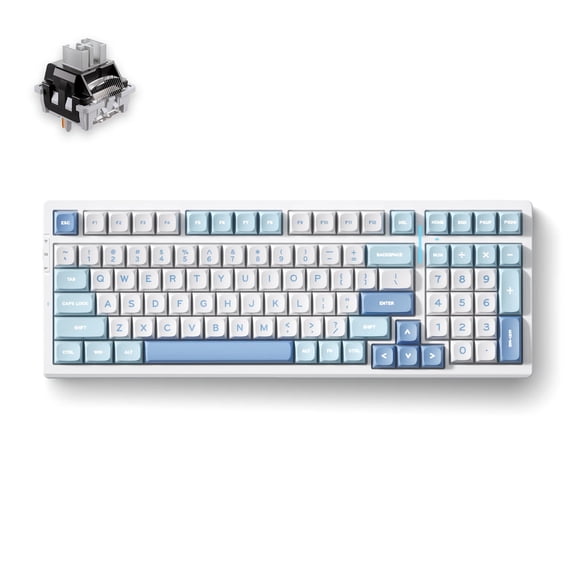 MCHOSE G98 Wireless Mechanical Keyboard 98% Gaming Office Gasket Mounted RGB Backlit 2.4GHz/BT/Wired Tri-Mode Hot Swappable