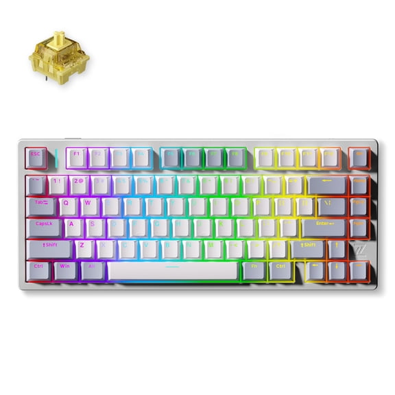MCHOSE Z75 Metal Top Cover Mechanical Gaming Keyboard Tri-mode Wireless Hot-Swap Gasket Structure Customized Pc Accessories
