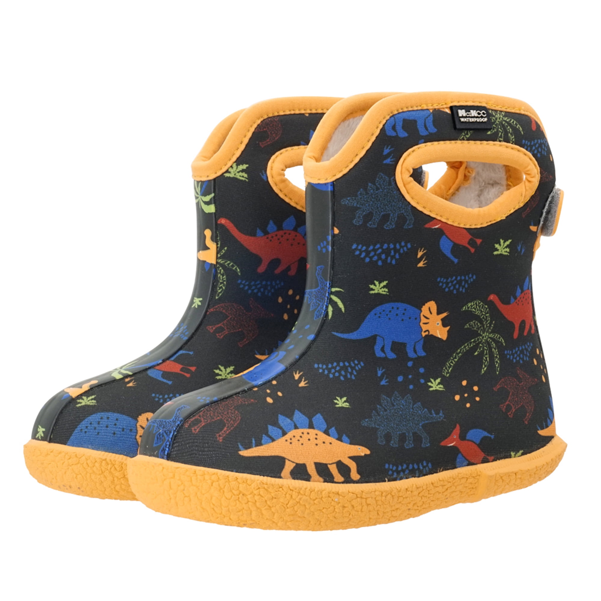 MCIKCC Kids Insulated Waterproof Rain Boots for Toddlers, Mud & Snow ...