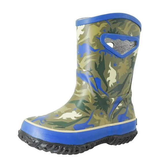 MCIKCC Unisex Kids Waterproof Rain Boots Rubber Boots for Toddlers Green 1 Big Kid