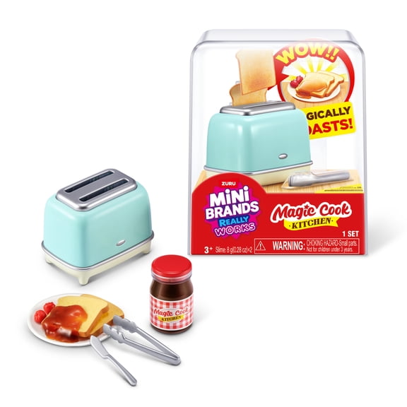 Mini Brands Really Works Magic Cook Kitchen Series 1 Toaster, Miniature Appliance Toy, for Kids, Teens & Adults Ages 3+ by ZURU
