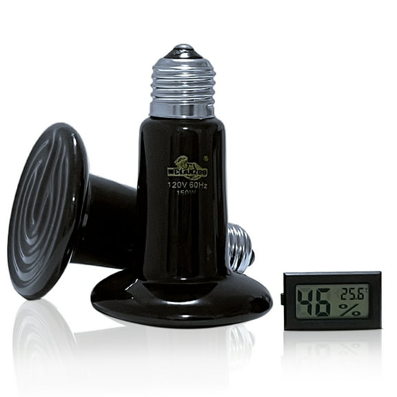 MCLANZOO 150W 2 Pack Ceramic Heat Emitter,Reptile Heat Lamp Bulb/Light for Lizard,Tortoise,Bearded Dragon,Hedgehogs,Chicken,Dog,Cat Reptiles & Amphibians