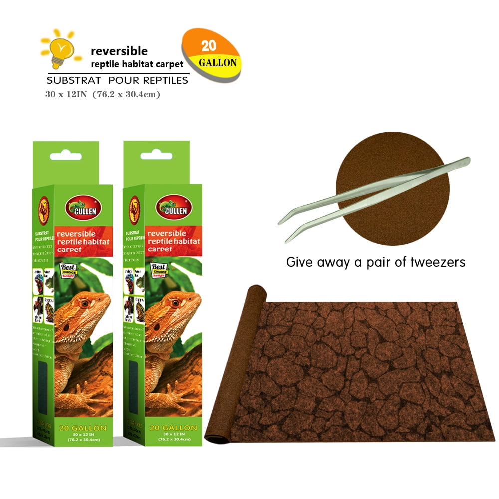 MCLANZOO 2PCS Reptile Carpet 20 Gallon, Pet Terrarium Liner with