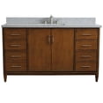 thumbnail image 1 of MCM 61" Single Rectangle Sink Vanity with Gray Granite Stone in Walnut, 1 of 11