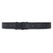 MCM Claus Reversible Belt - Black, Matte Black Buckle MXBAAVI08BK001