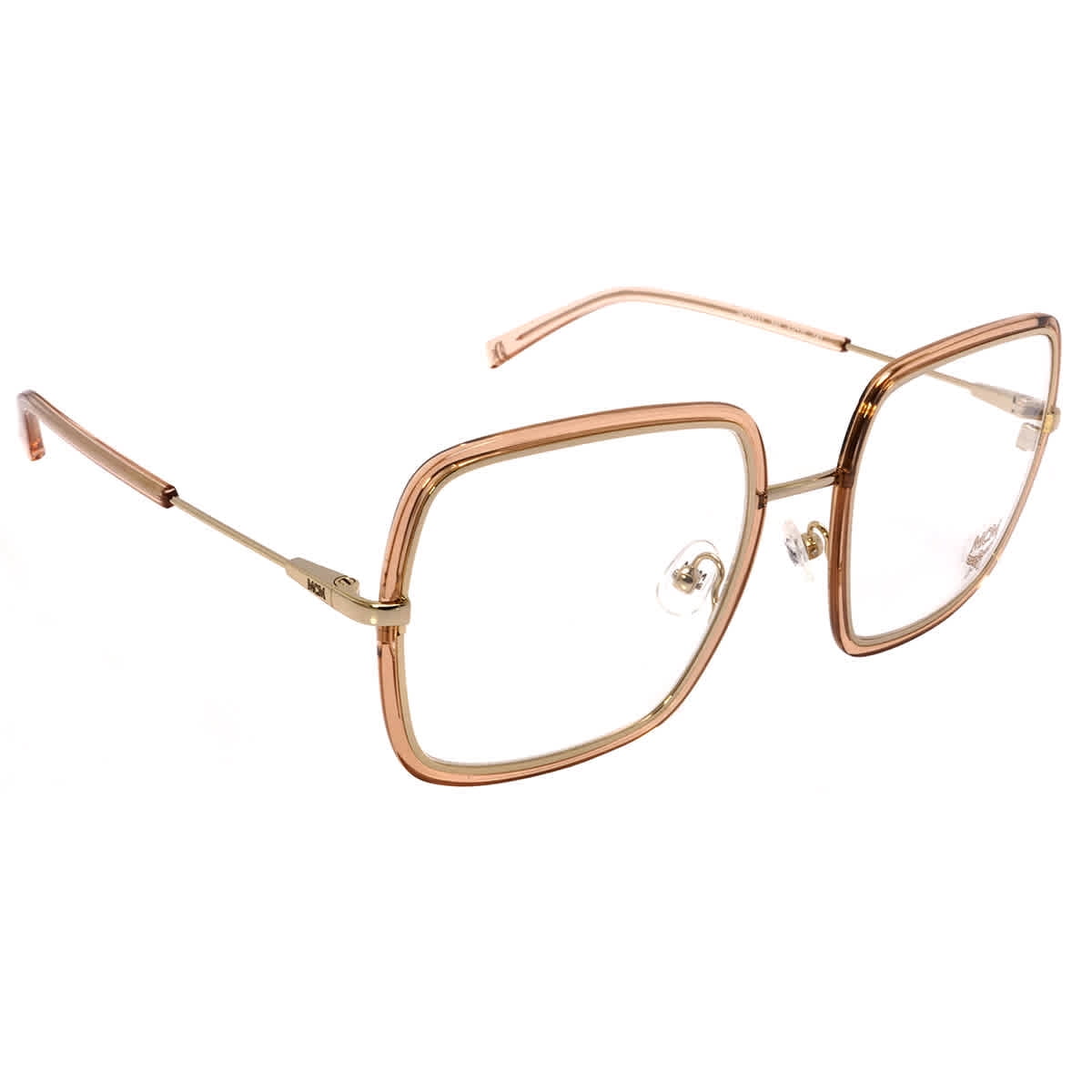 MCM Square Glasses with Brown Frame Glasses MCM München 301 Buffalo Horn Frame Vintage main image 2