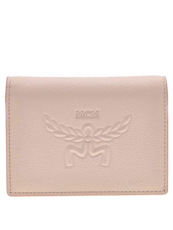 Embossed Logo Leather Mini Himmel Snap Wallet