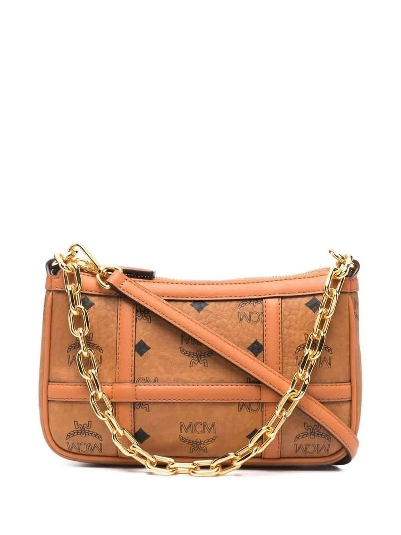 MCM Designer Inspired Trendy Ladies Delmy Shoulder Bag in Cognac