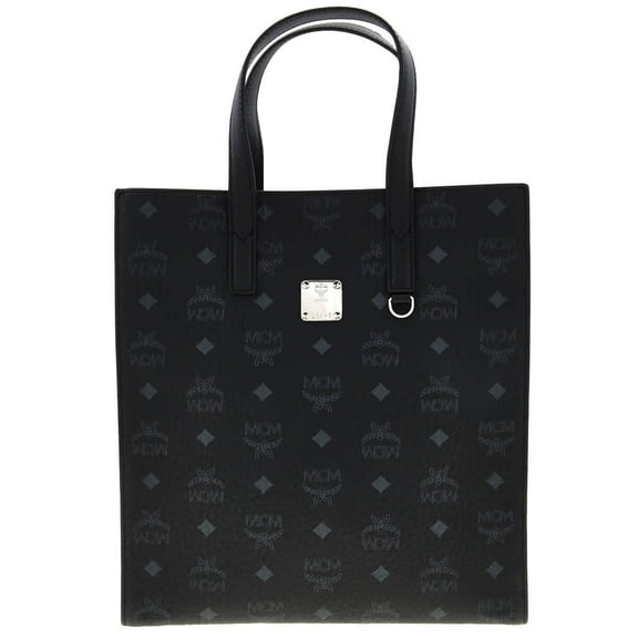 MCM Ladies Medium Aren Tote in Visetos- Black