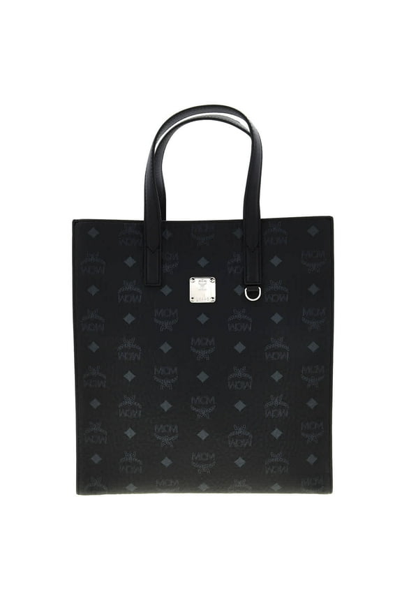 Ladies Medium Aren Tote in Visetos- Black