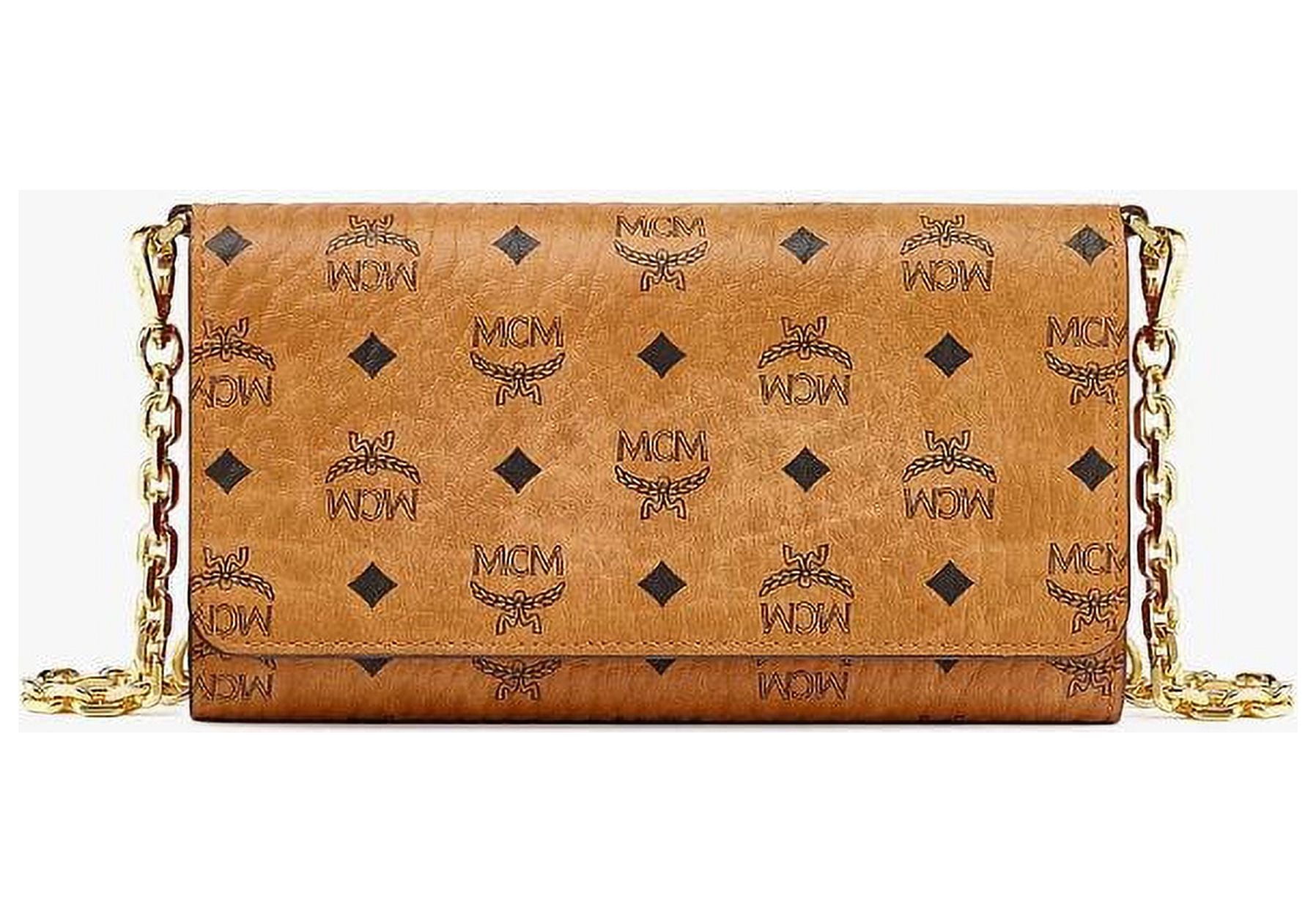 MCM Cognac Camera Visetos Crossbody Bag, Best Price and Reviews