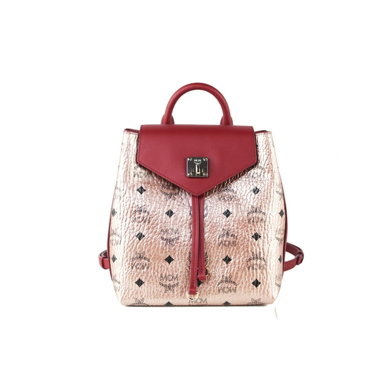 MCM Small Visetos Pebble Leather Champagne Gold Essentials Drawstring  Backpack - Walmart.com