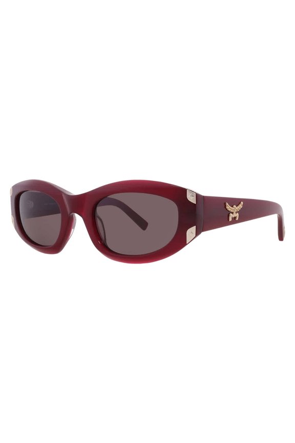 MW0006 69A 53mm Oval Sunglasses Women's Bordeaux