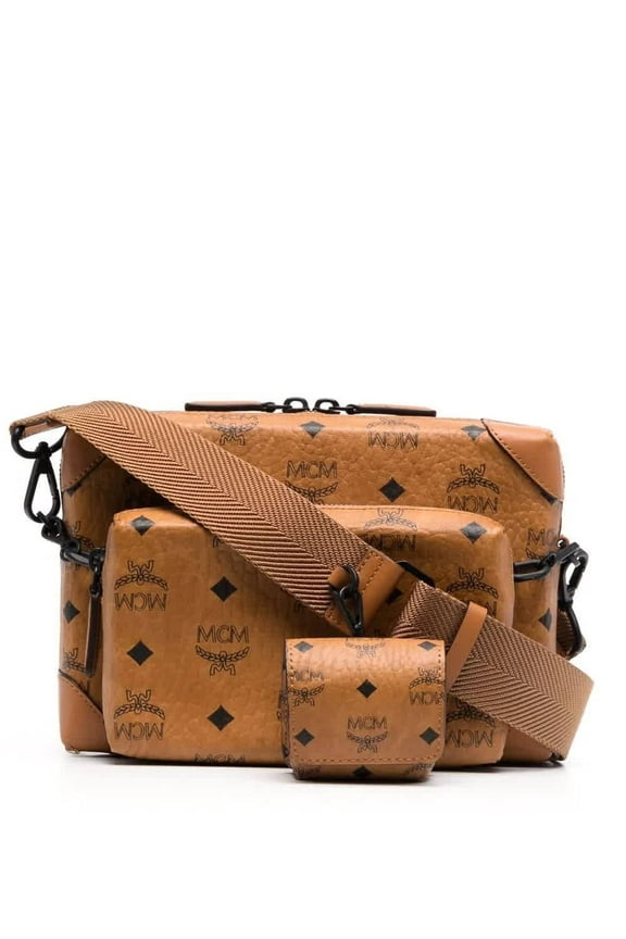 Soft Berlin Multifunction Crossbody in Cognac Visetos