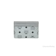 MCM Spectrum Diamond Visetos Leather Card Case Wallet Silver