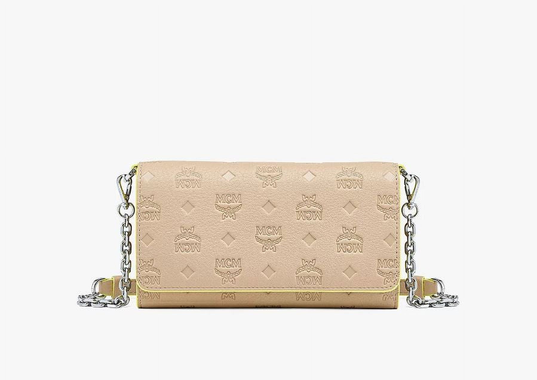 MCM Klara Monogrammed Leather Crossbody Strap Smartphone Case with