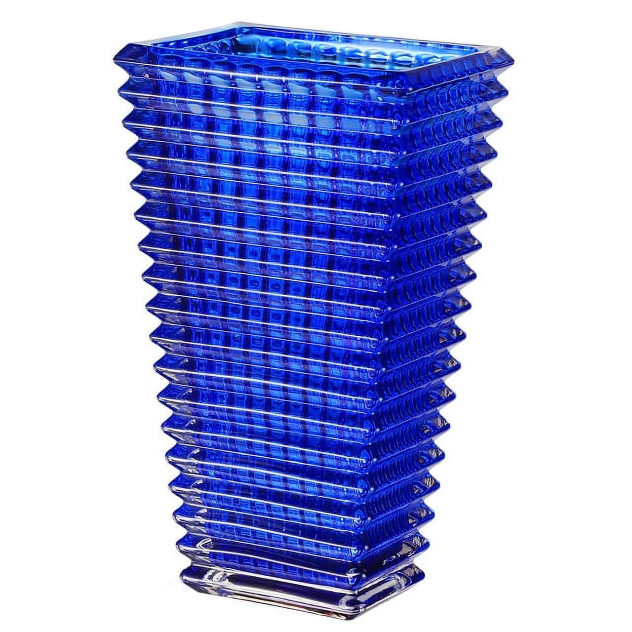 Blue Rose Polish Pottery Cobalt Confetti Large Glass Vase