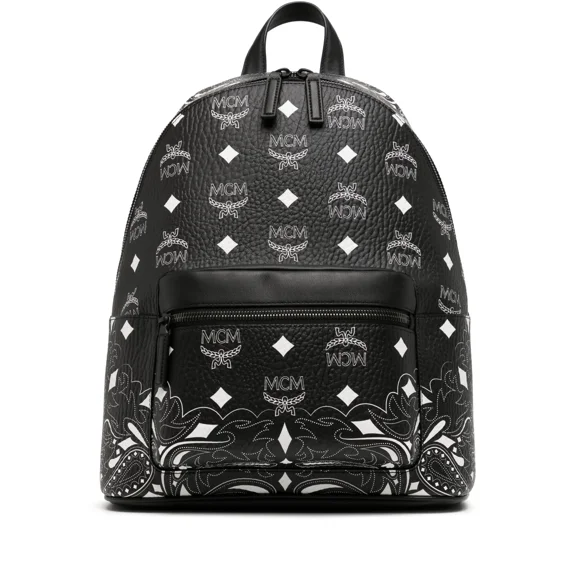 MCMs medium Stark bandana monogram backpack