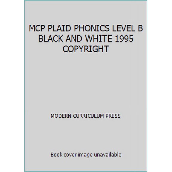 Pre-Owned MCP Plaid Phonics Level B Black and White 1995 Copyright (Paperback) 0813602408 9780813602400