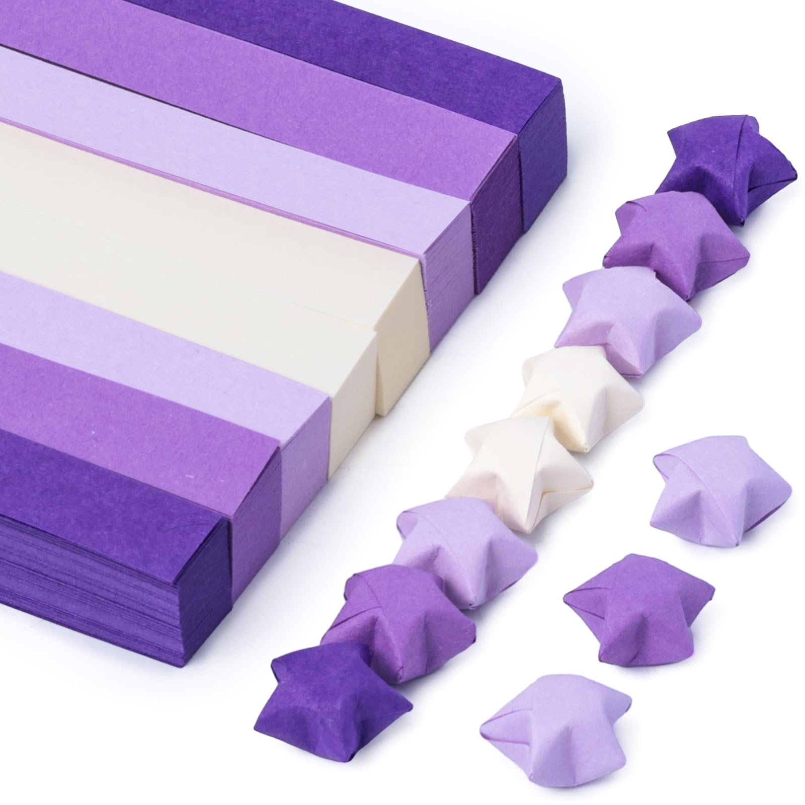 MCPINKY 1080 Sheets Star MMF7 Origami Paper, Purple Star Paper Strip