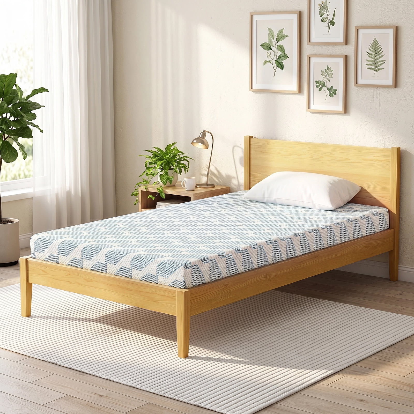 MCPRST 5" Memory Foam Mattress in a Box, Medium Firm with Gel Foam, Twin