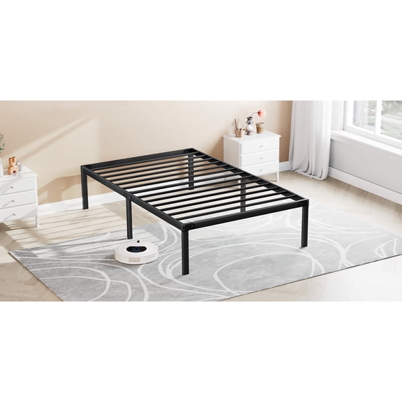JIOABL  Full Size Steel Platform Bed Frame – Durable Support, Quiet Design,  Extra Underbed Storage ,Sturdy and durable for bedrooms