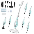 thumbnail image 1 of JIOABL 10-in-1 Steam Mop with Handheld Steamer, Chemical-Free Floor Cleaner for Hardwood, Tile & Laminate Floors, White Green, 1 of 10
