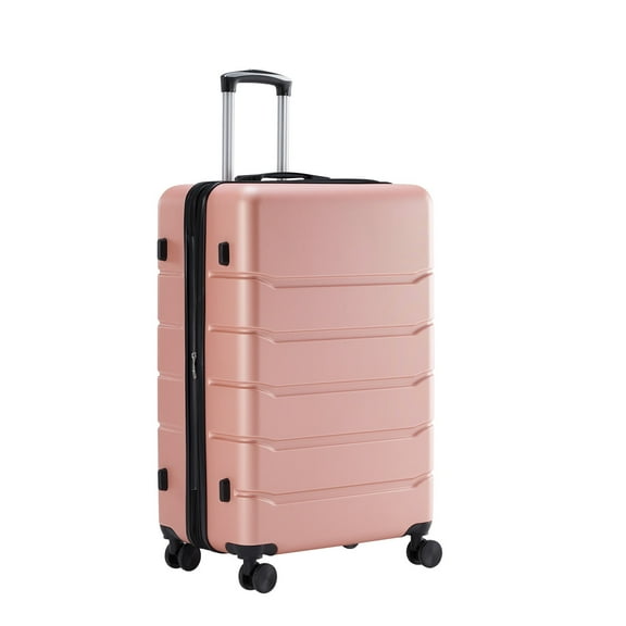 MCQ 20 inch Carry on Luggage, Hard Shell ABS Suitcase with Double Spinner Wheels, Lightweight Expandable Rolling Suit Case with TSA Lock, Pink