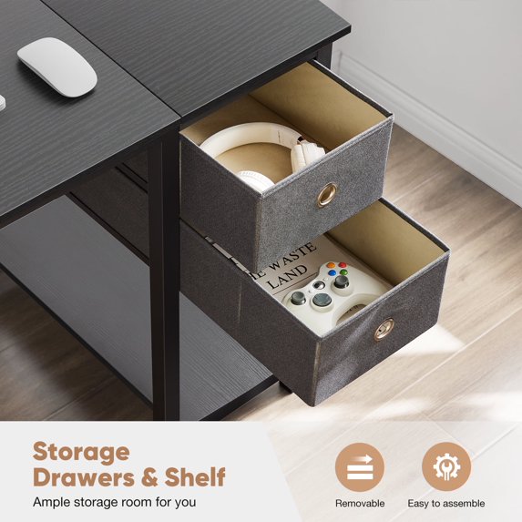 MCQ Dual-Drawer Computer Desk