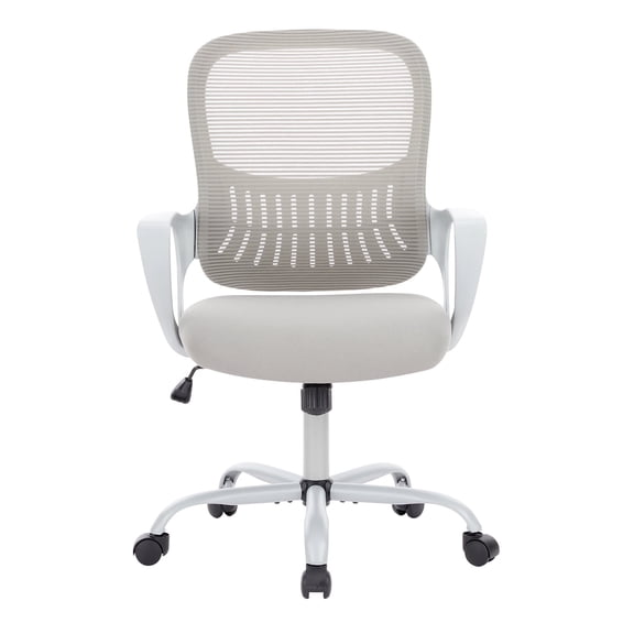 MCQ Home Ergonomic Mesh Office Chair with Armrests, Wheels, Lumbar Support for Study & Home , Standing Workstations, Grey