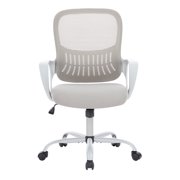 MCQ Home Ergonomic Mesh Office Chair with Armrests, Wheels, Lumbar Support for Study & Home , Standing Workstations, Grey