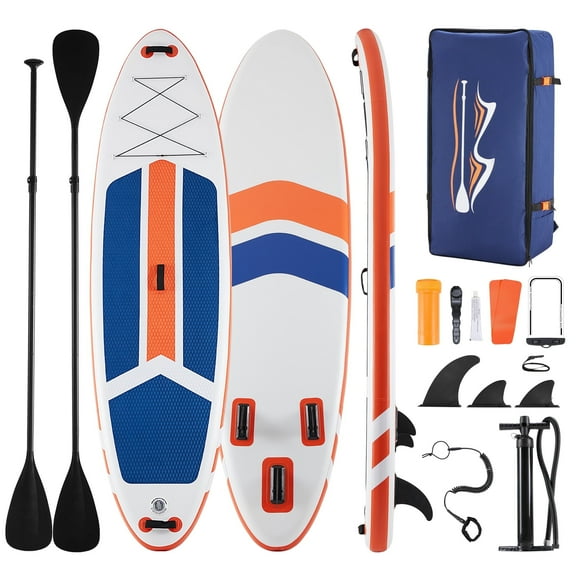 MCQ Inflatable Stand up Paddle Board Durable Advanced Material and Complete SUP Accessories Non-Slip Deck, Bule and Orange
