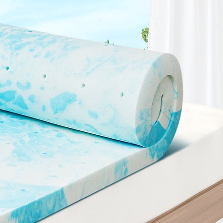 MCQ 2 Inch Full Size Cooling Gel Memory Foam Mattress Topper, CertiPUR-US Certified, Comfort