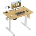 thumbnail image 1 of JIOABL Adjustable Height Electric Standing Desk, Splice Board, 48x24, for Home Office, RUST, 1 of 7