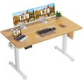 thumbnail image 1 of JIOABL 55x24 inch electric height-adjustable desk, modern electric gaming workstation, height adjustable, suitable for home office,Rust, 1 of 6